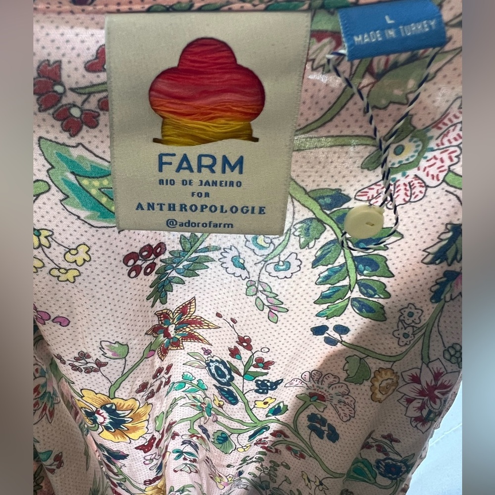 Farm Rio Floral Pink Wrap Dress - Picture 7 of 8